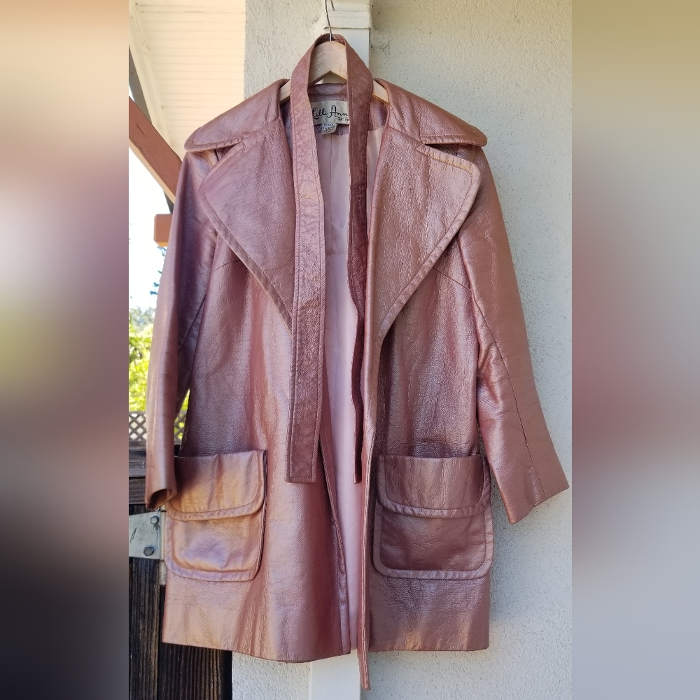 Vintage Lilli Ann Metallic Pink Coat